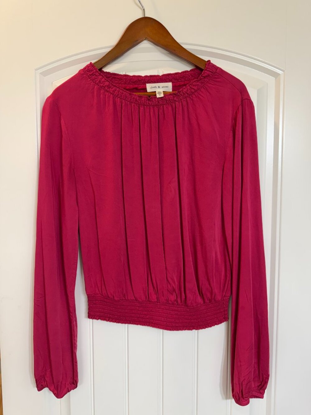 Cloth and Stone Hot Pink Blouse (Evereve)